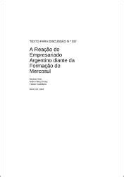 Reposit Rio Do Conhecimento Do Ipea A Rea O Do Empresariado Argentino