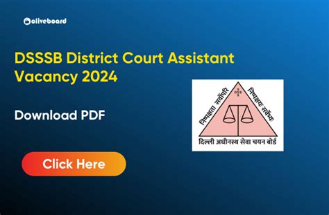 Dsssb District And Sessions Courts Assistant Vacancy 2024 Out