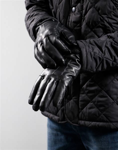 Barbour Burnished Gloves Black Terraces Menswear