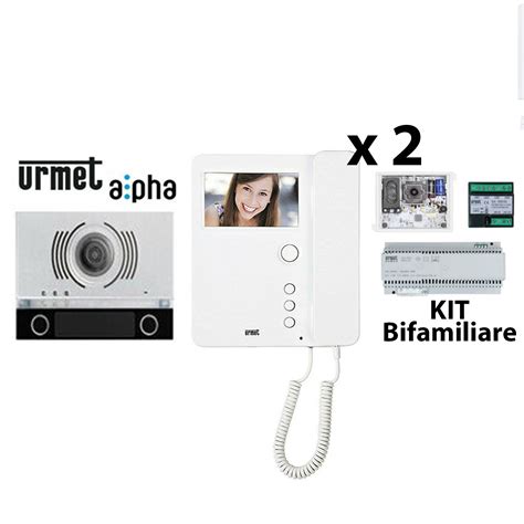 KIT Videocitofono Urmet Alpha 2 Fili Bifamiliare