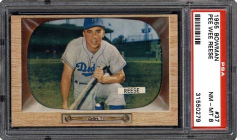 Auction Prices Realized Baseball Cards 1955 BOWMAN Pee Wee Reese Summary