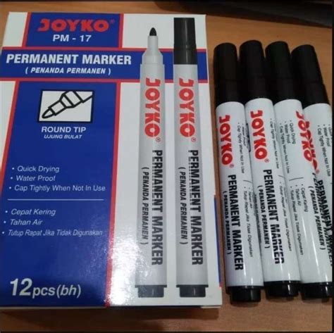 Jual Spidol Permanent Marker Spidol Permanen Joyko Pm Box