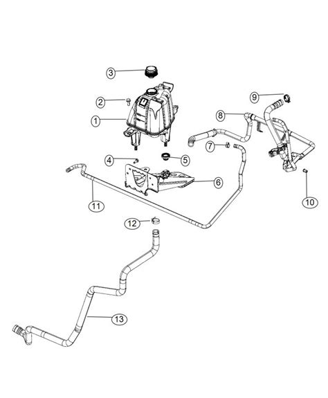 Ram ProMaster Hose Heater Supply Coolant Bottle Recovery Plumbing