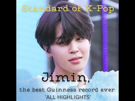 100723 Jimin Dose Standard Of Kpop Jimin The Best Guinness Record