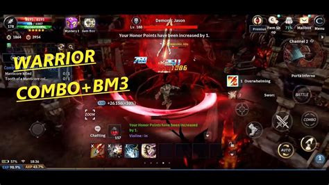 Cabal Mobile Warrior Combo Bm3 Youtube