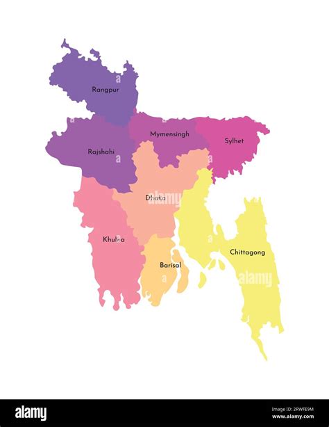 Administrative Map Of Districts In Bangladesh Images