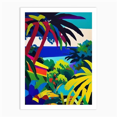 Jamaica Colourful Painting Tropical Destination Art Print by Coconut ...