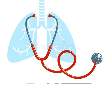 Stethoscope With Lungs Logo Template Design Vector Emblem Design