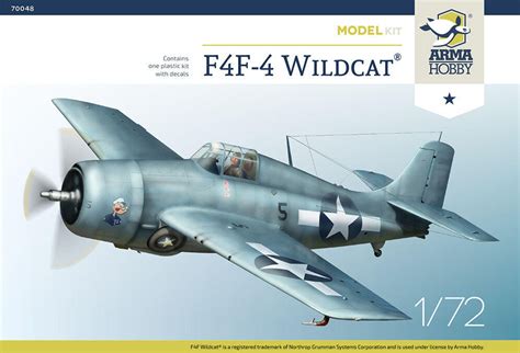 1/72 ARMA Hobby F4F-4 Wildcat Model Kit - FreeTimeHobbies.com