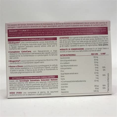 Bioscalin Tricoage 50 30 Compresse Farmacia Di Fiducia