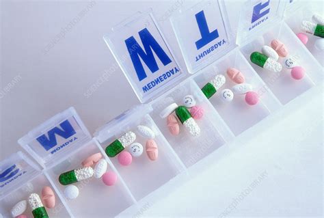 Pills In Daily Container Stock Image C0075460 Science Photo Library