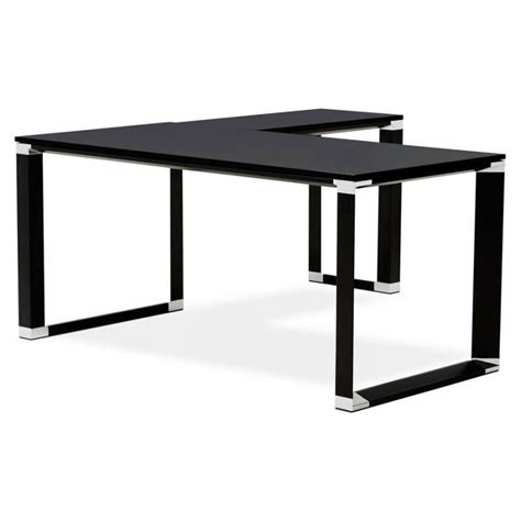 Bureau d'angle design CORPORATE en bois (noir)