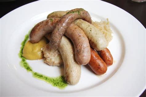 German sausages stock photo. Image of restaurant, traditional - 8171970