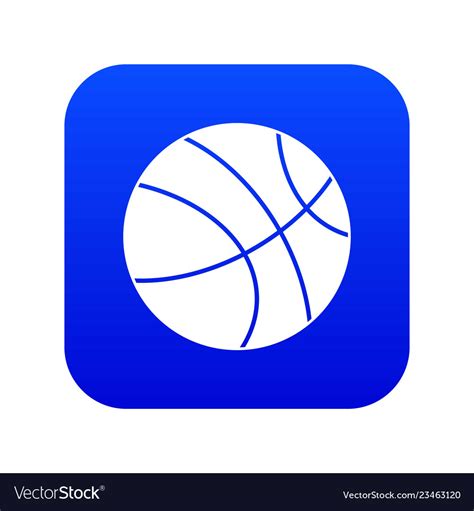 Basketball Ball Icon Digital Blue Royalty Free Vector Image