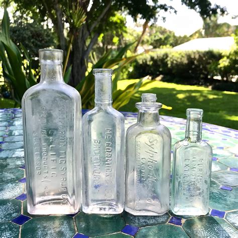 Vintage Medicine Bottles Set Of 4 Vintage Bottle Antique Etsy