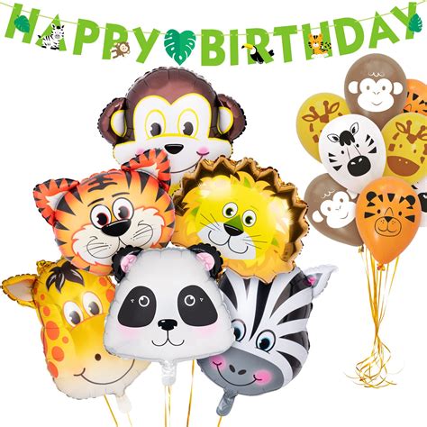 Buy Decorlife Safari Animals Balloons Set Includes 6pcs Giant 24 Inch