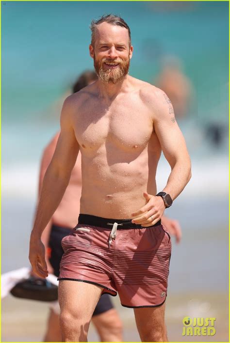 Photo Hamish Blake Shirtless Beach Day Photo Just Jared