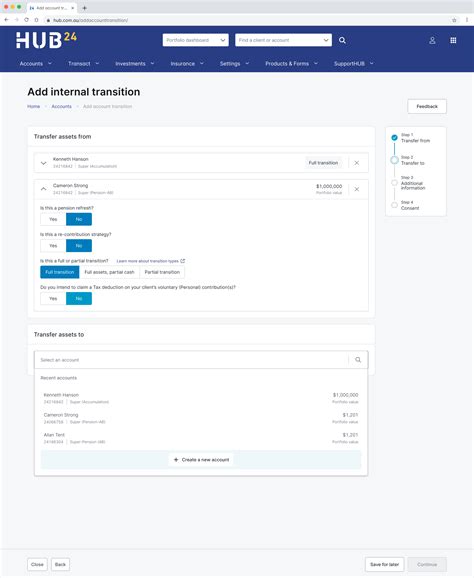 FASTER PROCESSING FOR SUPER-TO-PENSION TRANSFERS AND RE-CONTRIBUTION