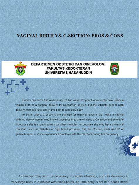 Vaginal Birth Vs C Section Pros And Cons Pdf Caesarean Section