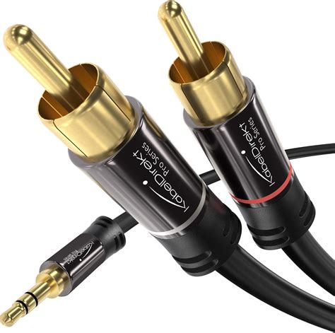 FosPower 10 Feet 3M 3 5mm Stereo Jack To 2 X RCA Phono Plugs Male