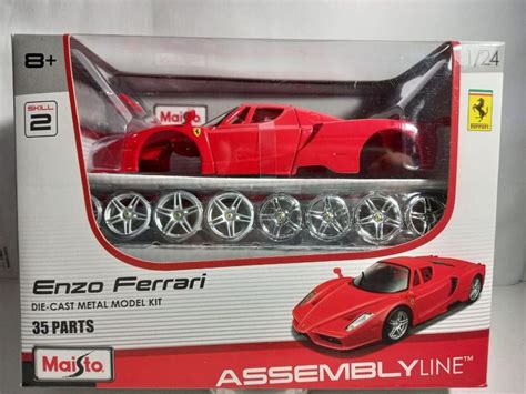 Miniatura Escala 1 24 Kit Em Metal Para Montar Ferrari Enzo MAISTO