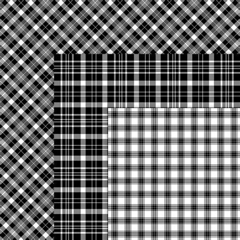 Black White Plaid Digital Papers Black Plaid Backgrounds Etsy