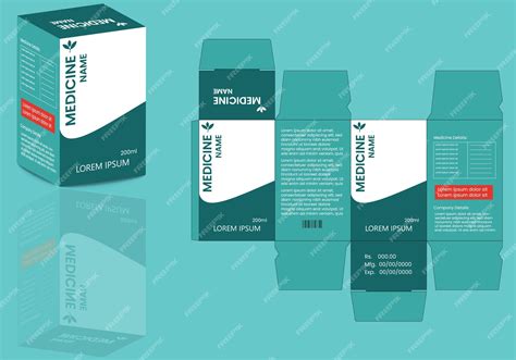 Premium Vector Medicine Box Design Box Packaging Die Cut Template