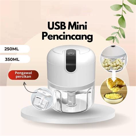 Mini Usb Wireless Electric Garlic Masher Press Mincer Vegetable Chilli