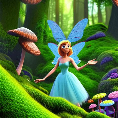 3D Animation Disney Pixar Style Fairy In An Enchanted Forest Creative