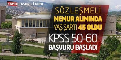 Sözleşmeli Memur Alımında Yaş Şartı 45 Oldu KPSS 50 60 Başvuru Başladı