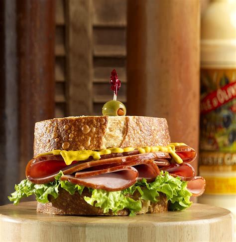 Ham Mustard And Lettuce Sandwich With License Images 690210