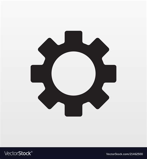 Gear icon flat engineering symbol isolated on whi Vector Image