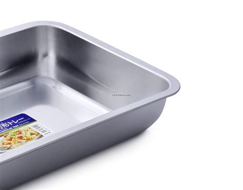 Toffi Stainless Steel Rectangular Deep Baking Serving Tray Buffet Tray