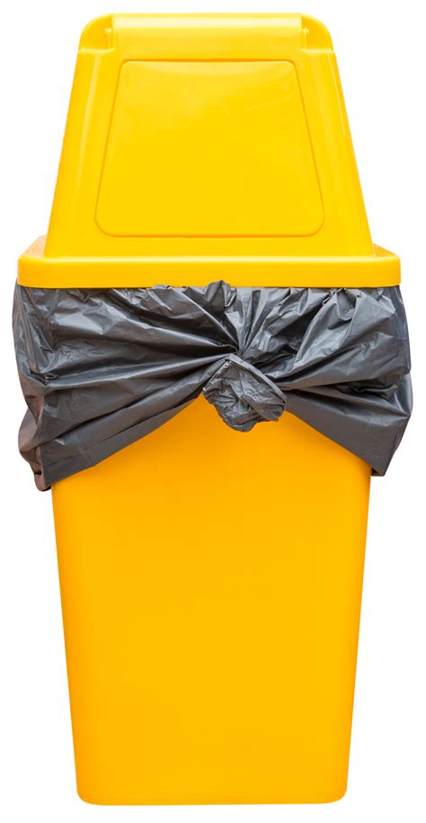 Yellow Recycle Bin