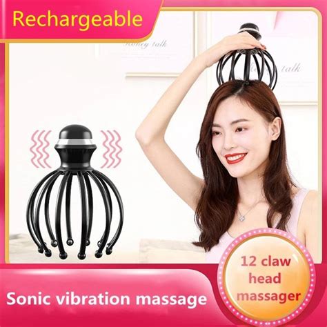 Electric Head Massager Vibrating Head Massage Scalp Relaxation Octopus Acupoint Massager Relieve