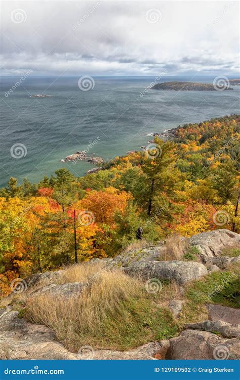 Autumn on Sugarloaf Mountain in Marquette Michigan Stock Photo - Image ...