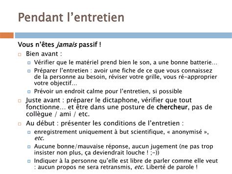 Entretiens Semi Directifs PPT