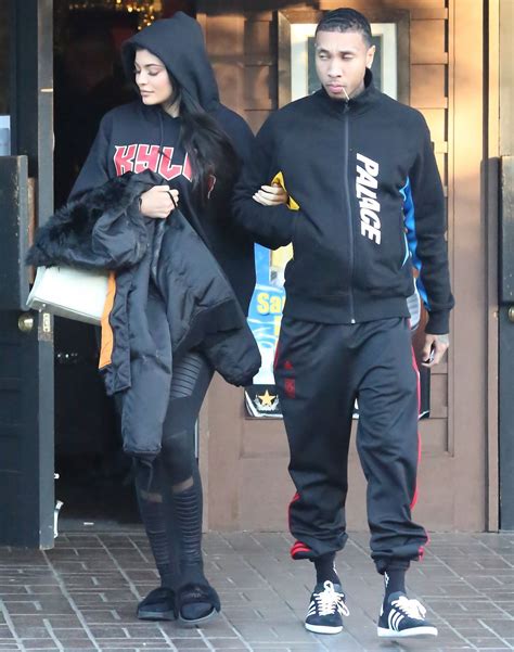 Kylie Jenner and Tyga - Leave a Restaraunt in Los Angeles 12/18/ 2016 ...