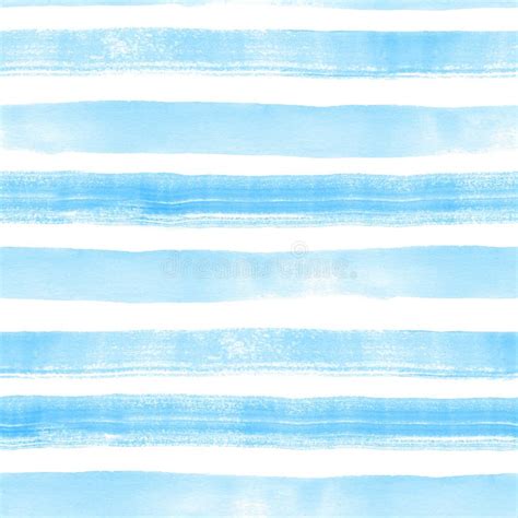 Watercolor Stripes Seamless Pattern Stock Illustration