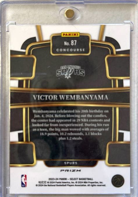 Panini Select Concourse Scope Prizm Victor Wembanyama Rc