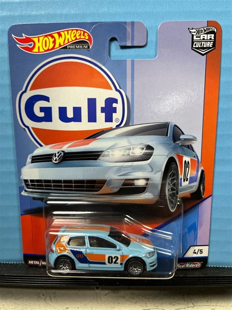 1 64 HOT WHEELS REAL RIDERS GULF OIL VOLKSWAGEN GOLF MK7 82 BLUE EBay