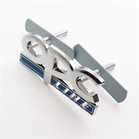 Opc Line D Metal Car Grill Badge Emblem Chrome Blue Ebay