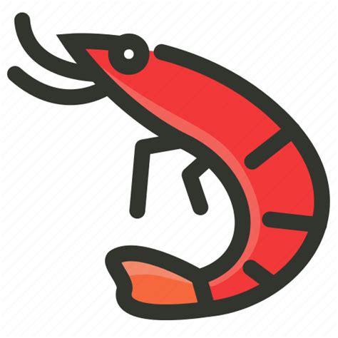 Fish Food Prawn Seafood Shellfish Shrimp Icon