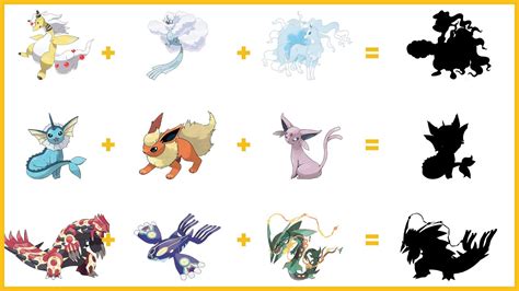 Pokemon Fusion Compilation Mega Rayquaza Primal Kyogre Primal