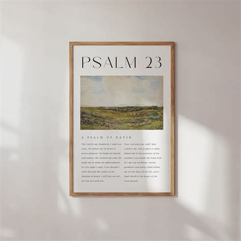 psalm  wall art  lord   shepherd print psalm  printable