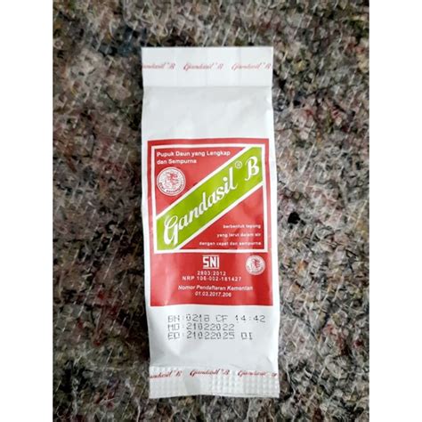 Jual Pupuk Gandasil B Gram Original Shopee Indonesia