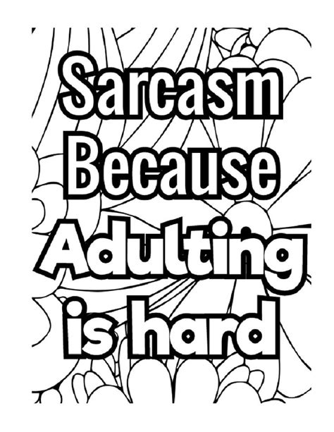 My Sarcastic Coloring Book By GBN Publishing Club Coloring Pages Swear