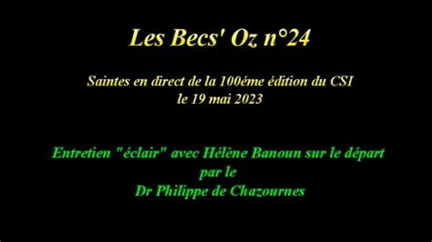 Bec S Oz 24 Entretien Avec Helene Banoun 100eme Du CSI A Saintes