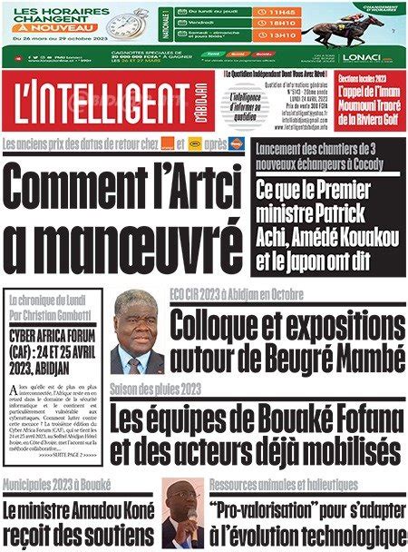 Titrologie 24 Avril 2023 Revue De La Presse Ivoirienne Concours