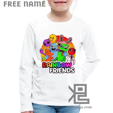 Jual Kaos Anak Lengan Panjang Custom Gambar Rainbow Friends Baju Anak